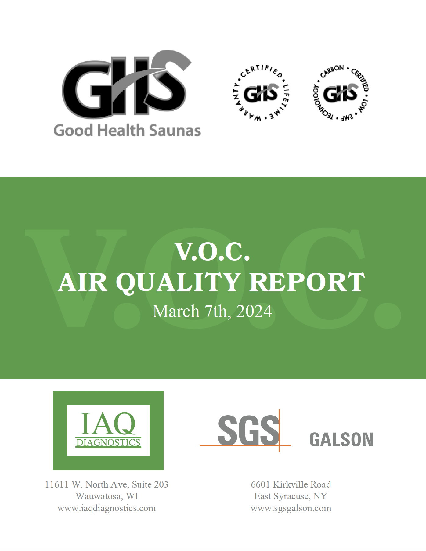 IAQ Diagnostics And SGS Galson Iaq diagnostics and sgs galson
